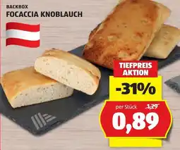 Hofer Backbox Focaccia Knoblauch Angebot