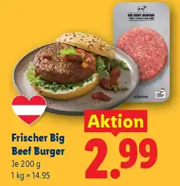Lidl Frischer big beef burger Angebot