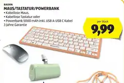 Hofer BAUHN MAUS/TASTATUR/POWERBANK Angebot