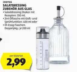 Hofer Crofton Salatdressing Zubehör aus Glas Angebot