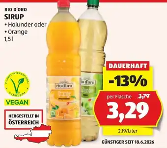 Hofer Rio d'Oro Sirup Angebot