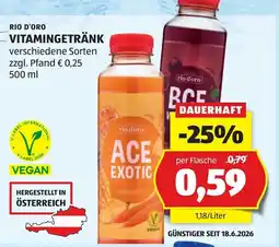 Hofer Rio d'Oro Vitamintgetränk Angebot