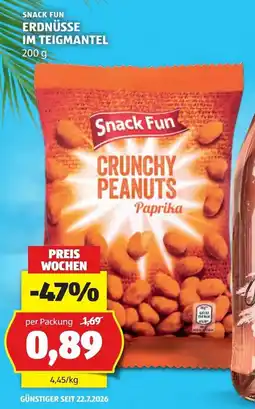 Hofer Snack Fun Crunchy Peanuts Paprika Angebot