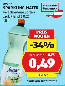 Hofer Aqua+ Sparkling Water Angebot
