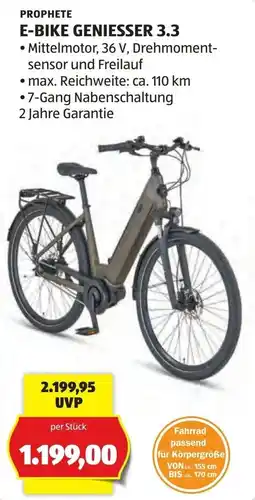 Hofer Prophete E-Bike Geniesser 3.3 Angebot