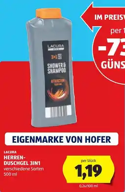 Hofer Lacura Herren-Duschgel 3in1 Angebot