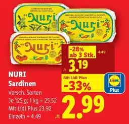 Lidl Nuri sardinen Angebot