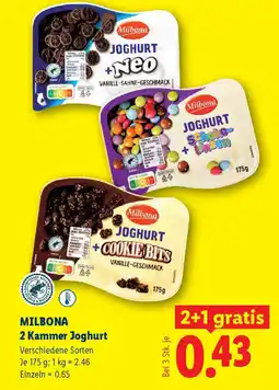 Lidl Milbona 2 kammer joghurt Angebot