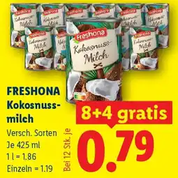 Lidl Freshona kokosnuss milch Angebot