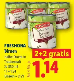Lidl Freshona birnen Angebot