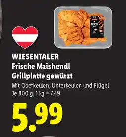 Lidl Wiesentaler frische maishendl grillplatte gewürzt Angebot