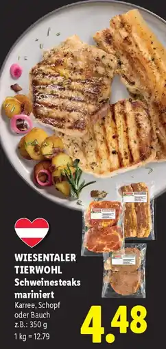 Lidl Wiesentaler tierwohl schweinesteaks mariniert Angebot
