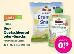Denn's Biomarkt Holle Bio-Quetschbeutel oder -Snacks Angebot