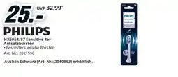 Media Markt Philips HX6054/87 Sensitive Aufsatzbürsten Angebot