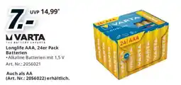 Media Markt VARTA Longlife AAA Batterien Angebot