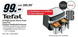 Media Markt Tefal EY90JD Jamie Oliver Dual Easy Fry Doppel-Heißluftfritteuse Angebot