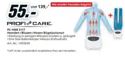 Media Markt Profi Care Hemden-/Blusen-/Hosen Bügelautomat PC-HBB 3117 Angebot