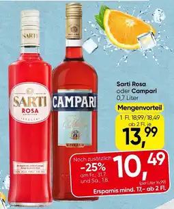 Spar Sarti Rosa oder Campari Angebot