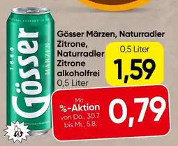 Spar Gösser Märzen, Naturradler Zitrone, Naturradler Zitrone alkoholfrei Angebot