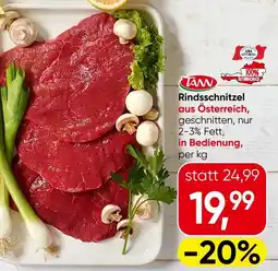 Spar TANN Rindsschnitzel Angebot