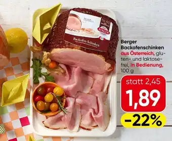 Spar Berger Backofenschinken Angebot