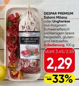 Spar Despar Premium Salami Milano Angebot