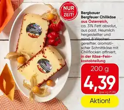 Spar Bergbauer Bergfeuer Chilikäse Angebot