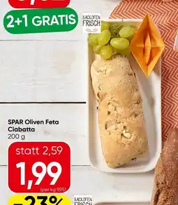 Spar SPAR Oliven Feta Ciabatta Angebot