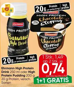 Spar Ehrmann High Protein Drink oder High Protein Pudding Angebot