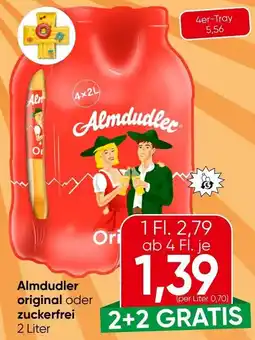Spar Almdudler original oder zuckerfrei Angebot