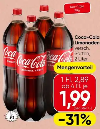 Spar Coca-Cola Limonaden Angebot