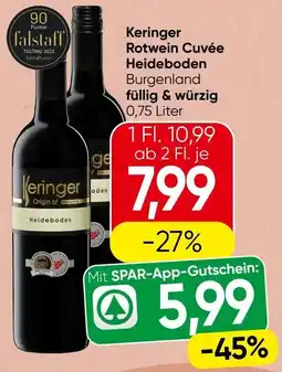 Spar Keringer Rotwein Cuvée Heideboden Angebot
