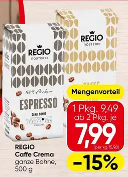 Spar Regio Caffe Crema ganze Bohnen Angebot
