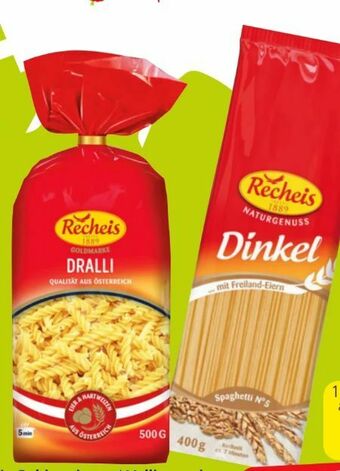 Eurospar Goldmarke Teigwaren Angebot