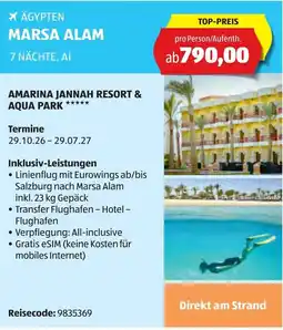 Hofer ÄGYPTEN MARSA ALAM 7 NÄCHTE, AI Angebot