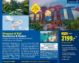 Lidl Reisen Singapur & Bali Rundreise & Baden Angebot
