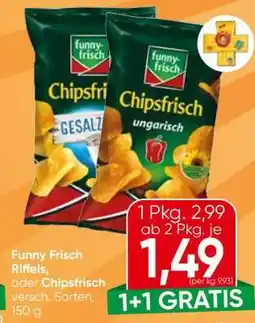 Eurospar Funny Frisch Riffels oder Chipsfrisch Angebot