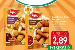 Eurospar Iglo Hühner Sticks, Nuggets oder Crispy Chicken Angebot