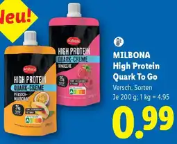 Lidl Milbona high protein quark to go Angebot
