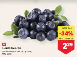 MPreis Heidelbeeren Angebot