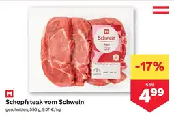 MPreis Schopfsteak vom Schwein Angebot