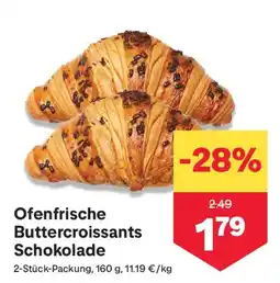 MPreis Ofenfrische Buttercroissants Schokolade Angebot