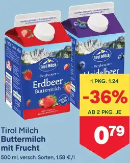 MPreis Tirol Milch Buttermilch mit Frucht Angebot