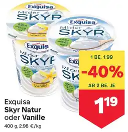 MPreis Exquisa Skyr Natur oder Vanille Angebot