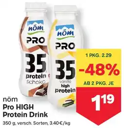 MPreis Nöm pro high protein drink Angebot