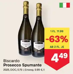 MPreis Biscardo Prosecco Spumante Angebot