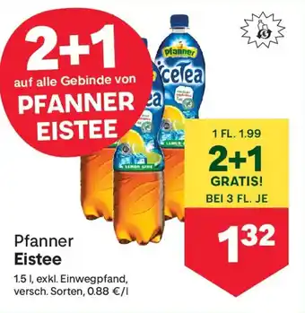 MPreis Pfanner Eistee Angebot