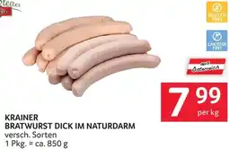 Transgourmet Krainer bratwurst dick im naturdarm Angebot