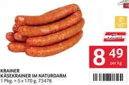 Transgourmet Krainer käsekrainer im naturdarm Angebot