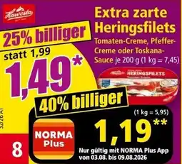 Norma Extra zarte heringsfilets Angebot